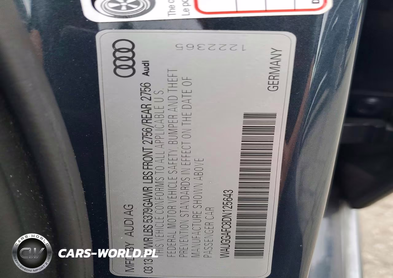 2013 Audi A6 Premium Plus VIN:WAUGGAFC8DN125643 - 12