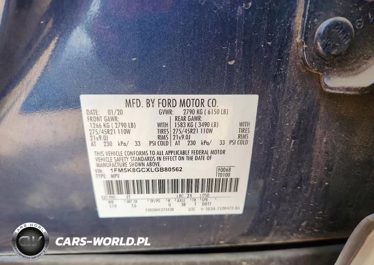 2020 Ford Explorer St VIN:1FM5K8GCXLGB80562 - 13