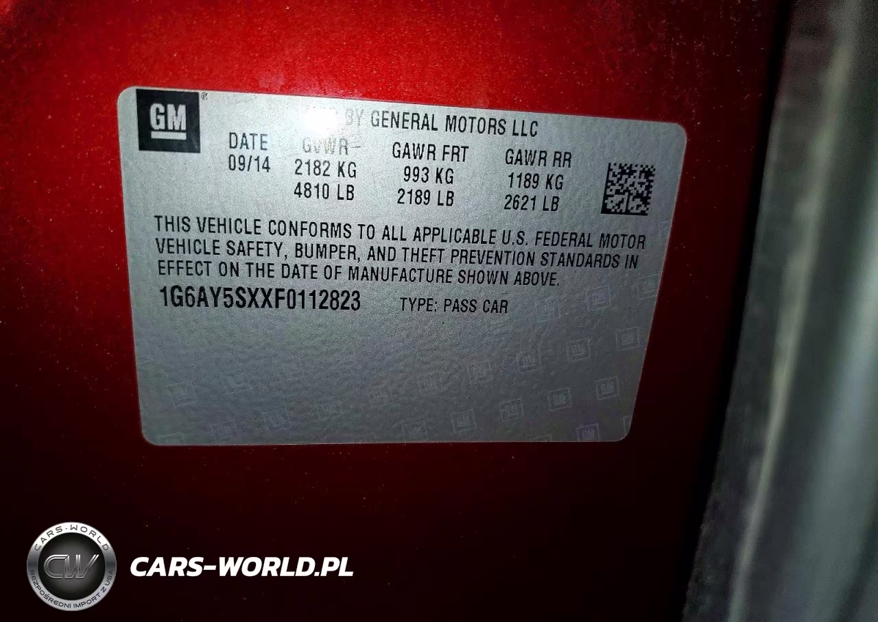 2015 Cadillac Cts Performance Collection VIN:1G6AY5SXXF0112823 - 12