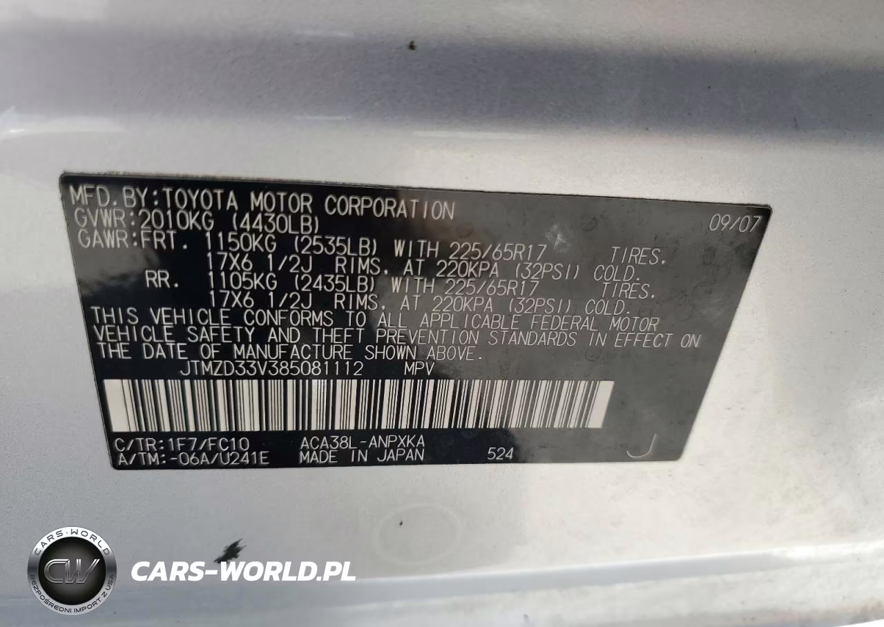 2008 Toyota Rav4 VIN:JTMZD33V385081112 - 12
