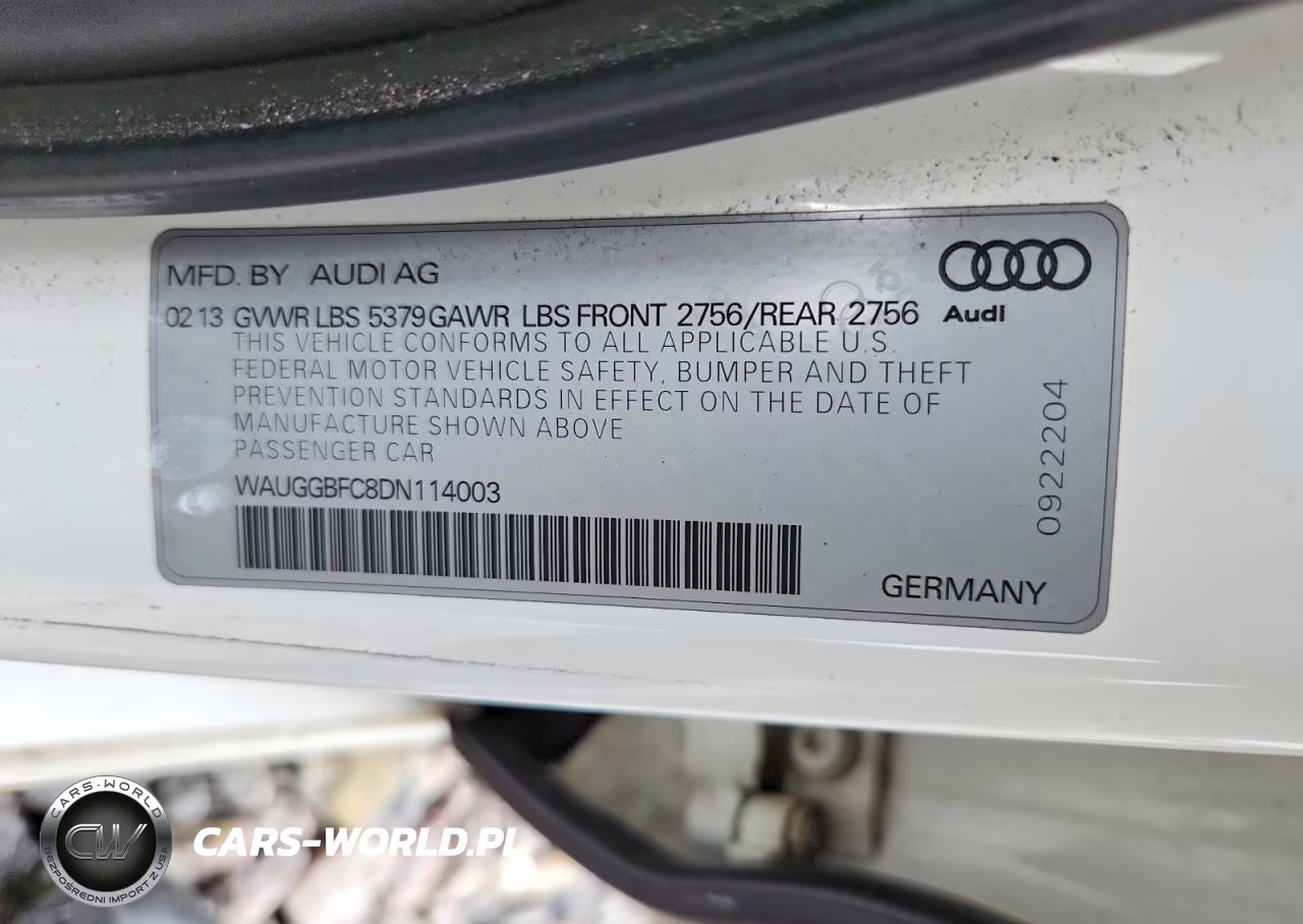 2013 Audi A6 Premium Plus VIN:WAUGGBFC8DN114003 - 12