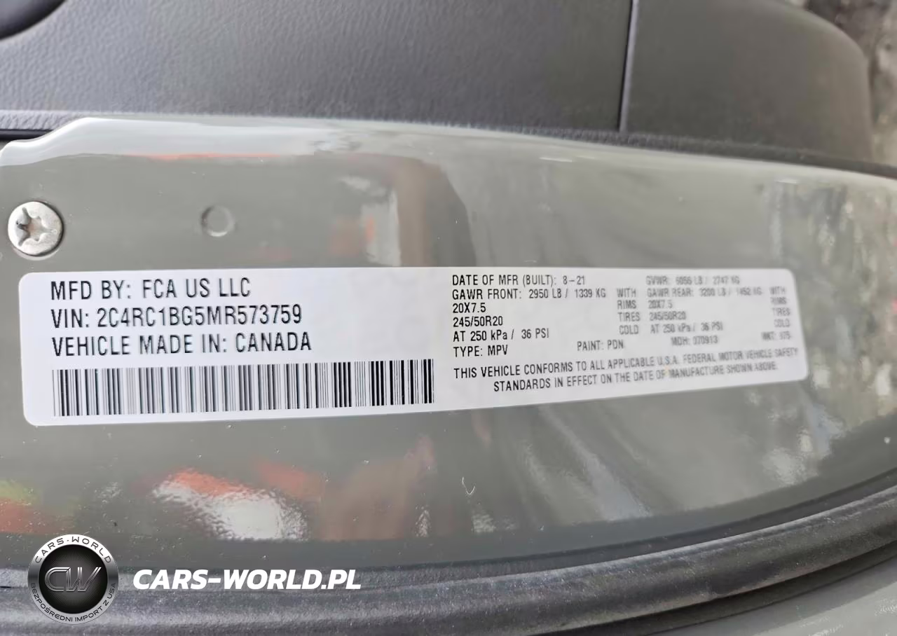2021 Chrysler Pacifica Touring L VIN:2C4RC1BG5MR573759 - 13
