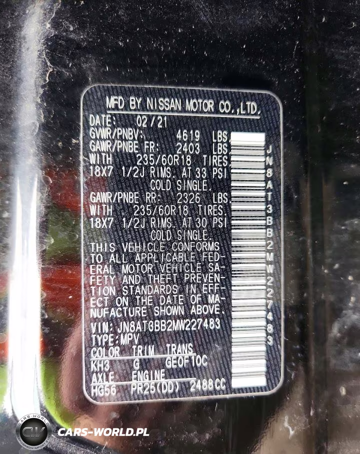 2021 Nissan Rogue Sv VIN:JN8AT3BB2MW227483 - 13