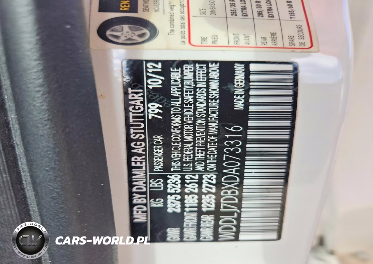 2013 Mercedes-Benz Cls 550 VIN:WDDLJ7DBXDA073316 - 12