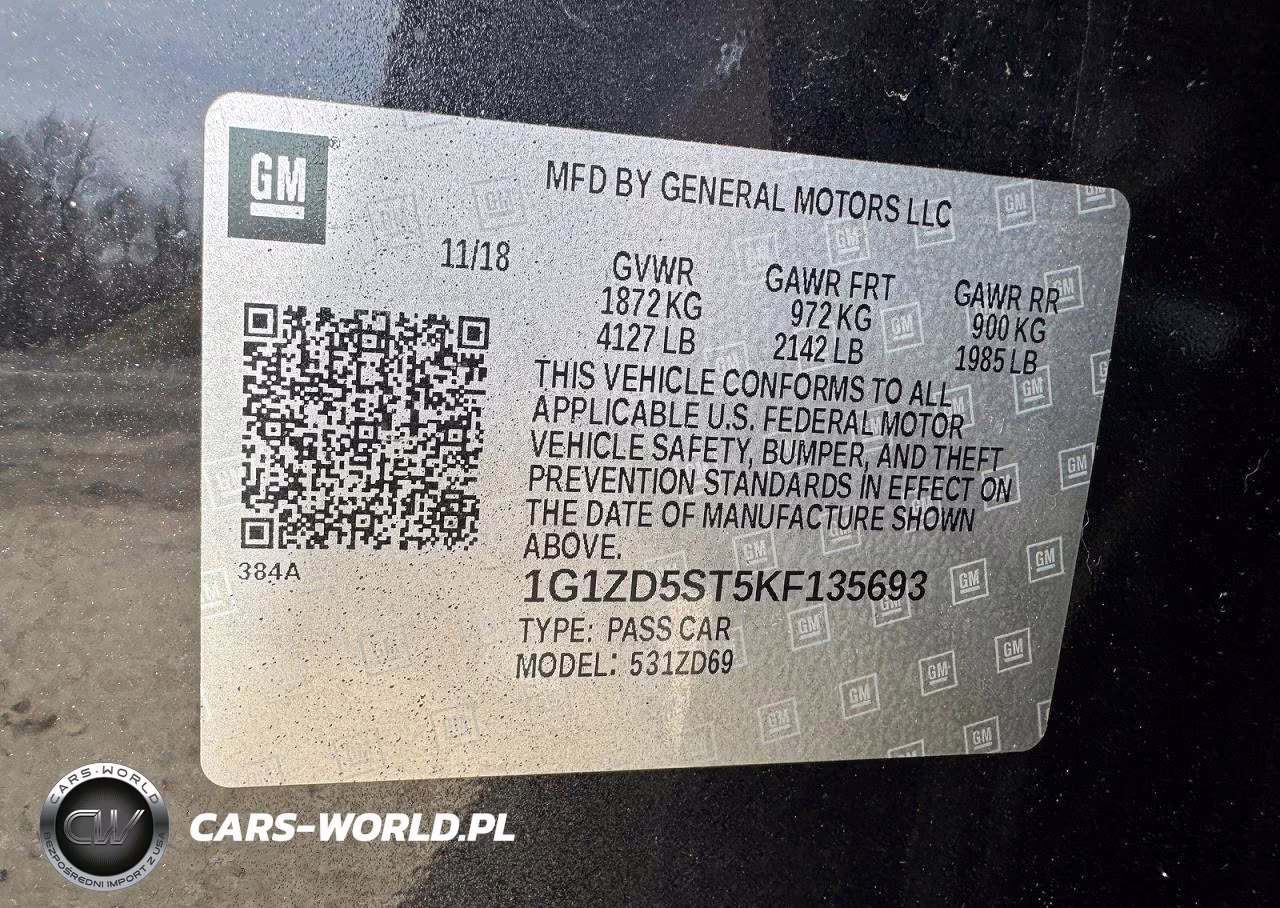 2019 Chevrolet Malibu Lt VIN:1G1ZD5ST5KF135693 - 10