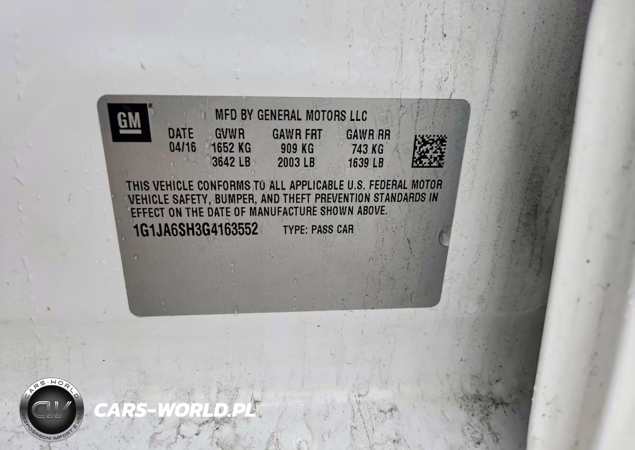 2016 Chevrolet Sonic Ls VIN:1G1JA6SH3G4163552 - 13