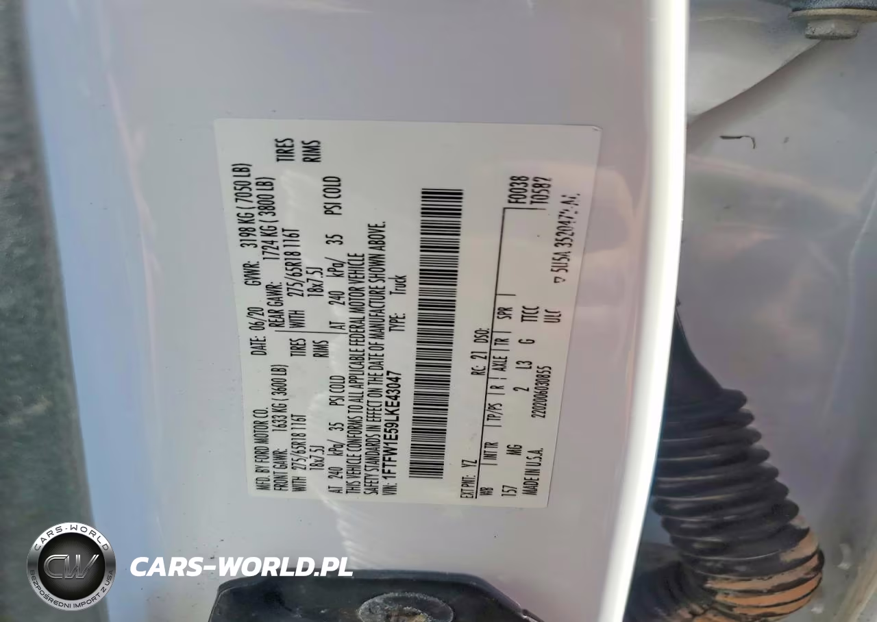 2020 Ford F150 Supercrew VIN:1FTFW1E59LKE43047 - 12