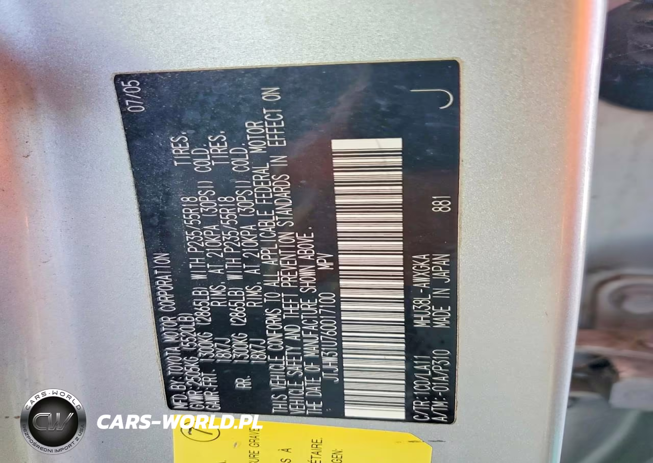 2006 Lexus Rx 400 VIN:JTJHW31U760017100 - 13