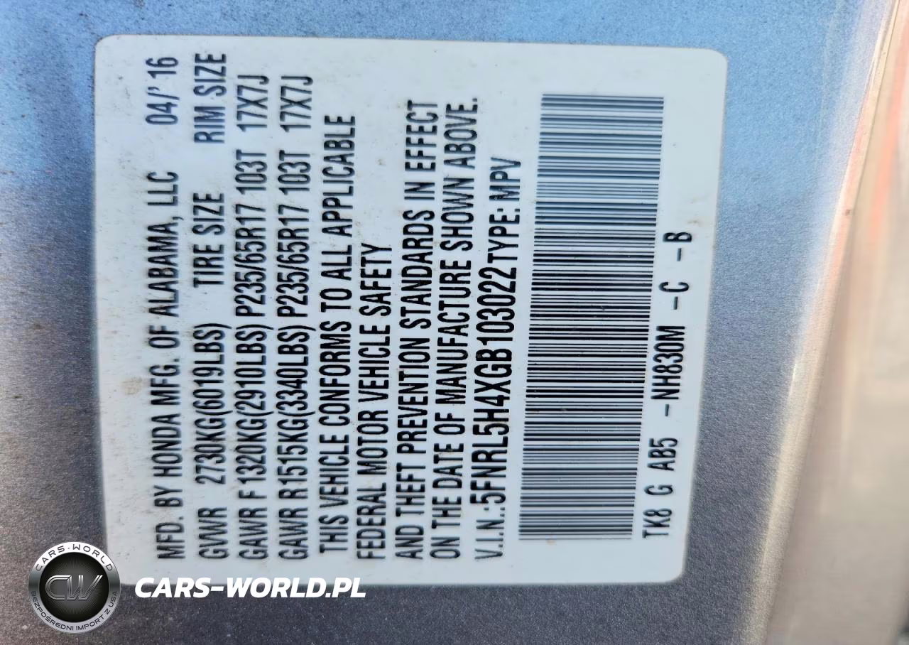2016 Honda Odyssey Ex VIN:5FNRL5H4XGB103022 - 14