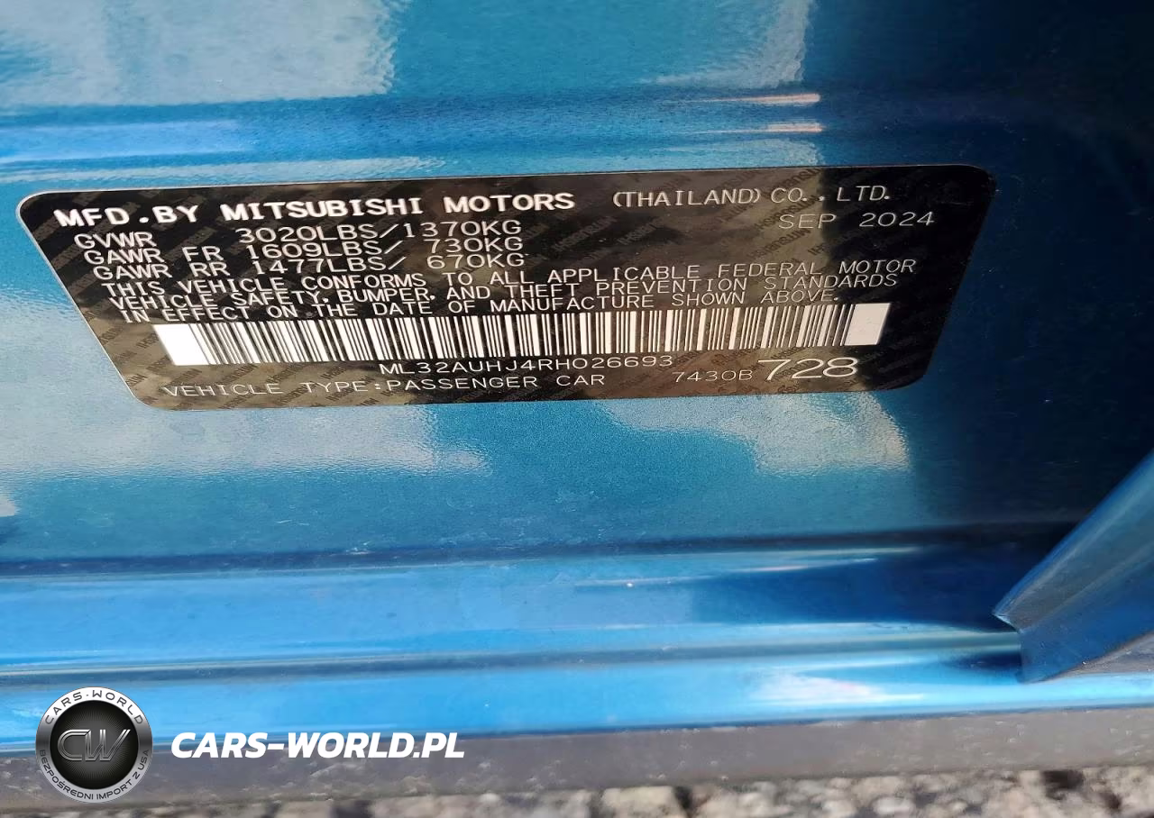 2024 Mitsubishi Mirage Es VIN:ML32AUHJ4RH026693 - 12
