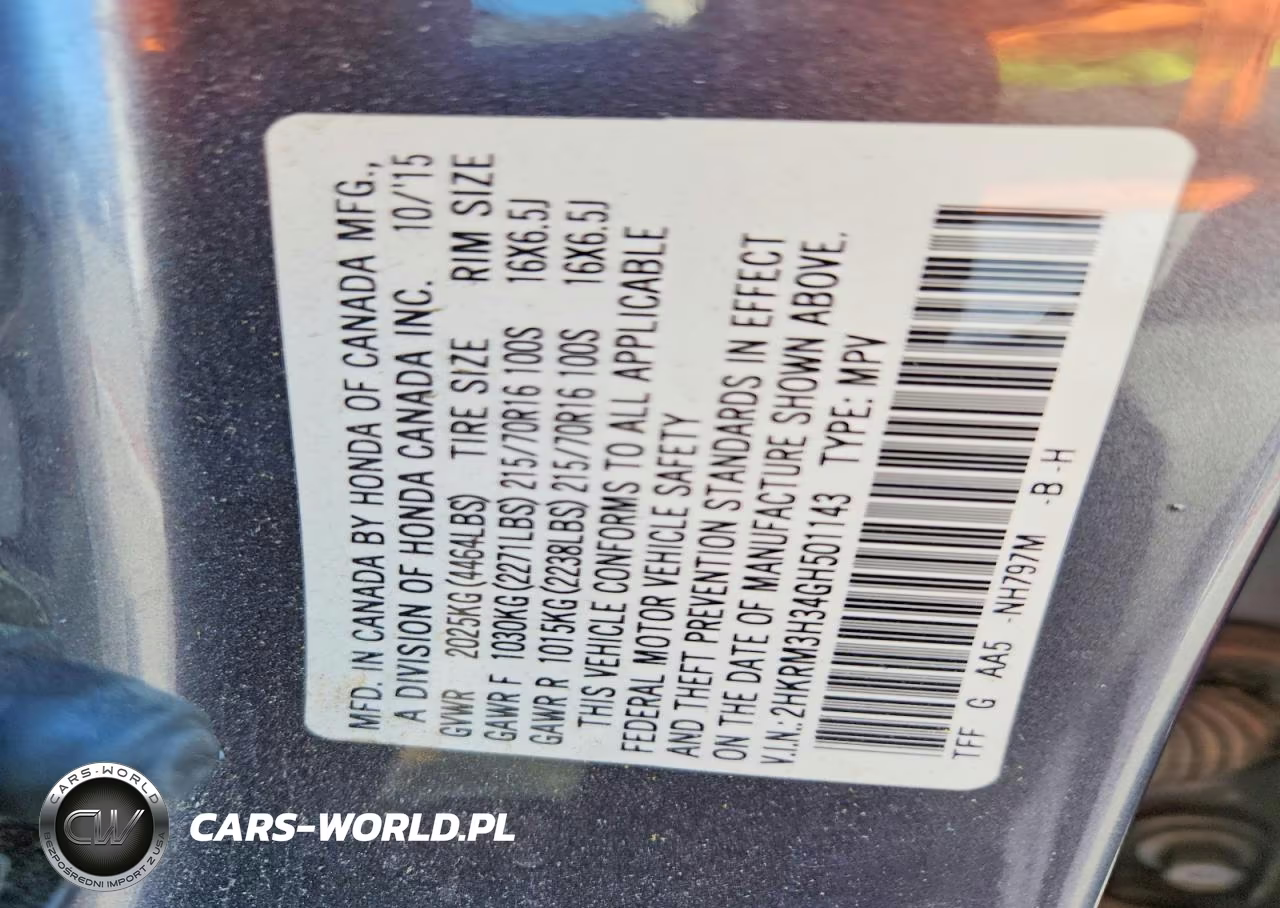 2016 Honda Cr-V Lx VIN:2HKRM3H34GH501143 - 12