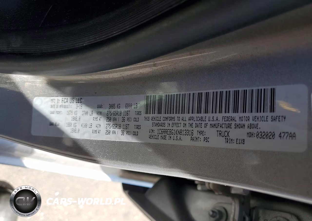 2019 Ram 1500 Big Horn-Lone Star VIN:1C6RREBG1KN813316 - 12