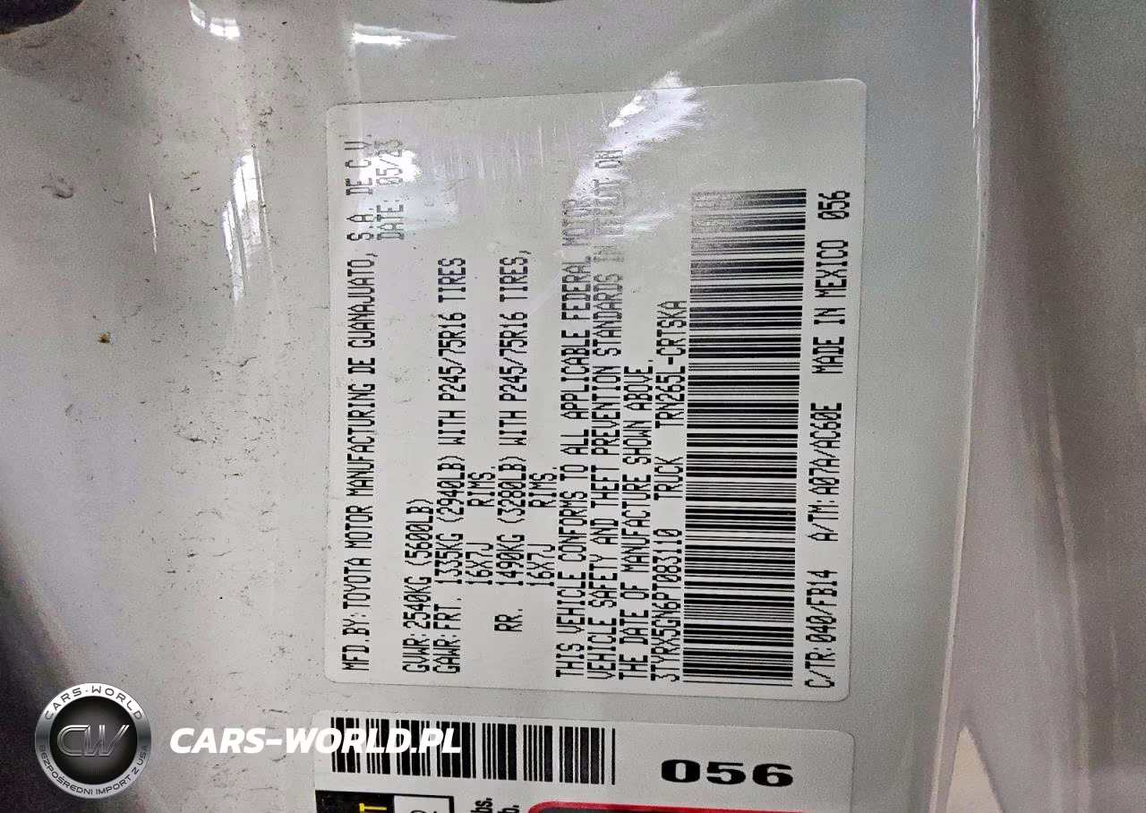 2023 Toyota Tacoma Sr VIN:3TYRX5GN6PT083110 - 12