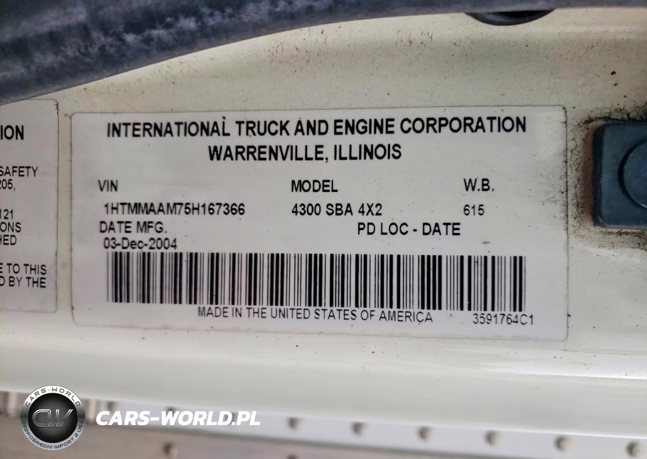 2005 International 4000 4300 VIN:1HTMMAAM75H167366 - 13