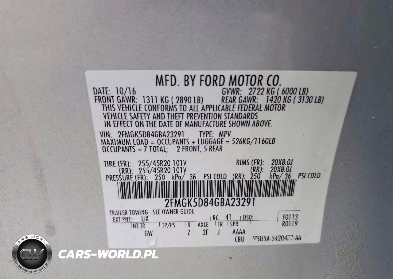 2016 Ford Flex Limited VIN:2FMGK5D84GBA23291 - 14