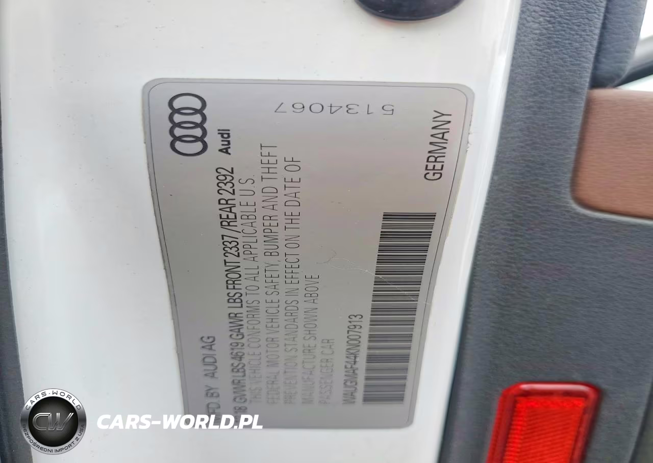 2019 Audi A4 Premium VIN:WAUGMAF44KN007913 - 13