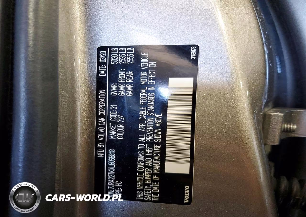 2020 Volvo S60 T6 Momentum VIN:7JRA22TKXLG066818 - 13