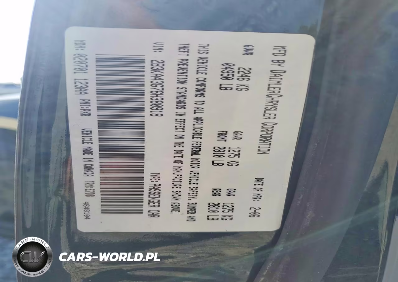 DODGE CHARGER VIN:2B3KA43G76H380918 - 12