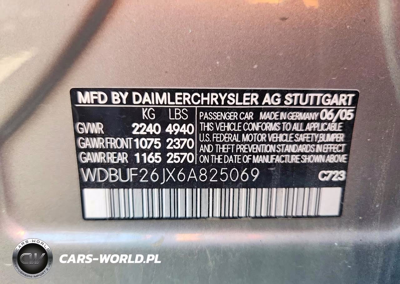 2006 Mercedes-Benz E-Class E320 Cdi VIN:WDBUF26JX6A825069 - 12