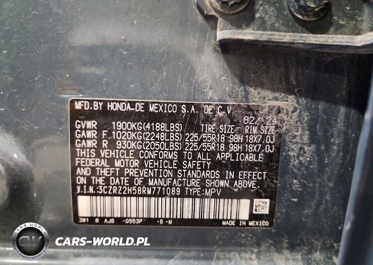 2024 Honda Hr-V Sport VIN:3CZRZ2H58RM771089 - 13