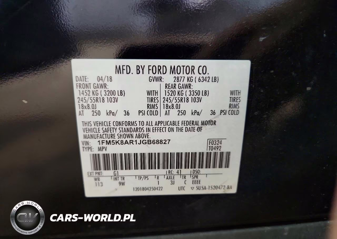 2018 Ford Explorer Police Interceptor VIN:1FM5K8AR1JGB68827 - 14