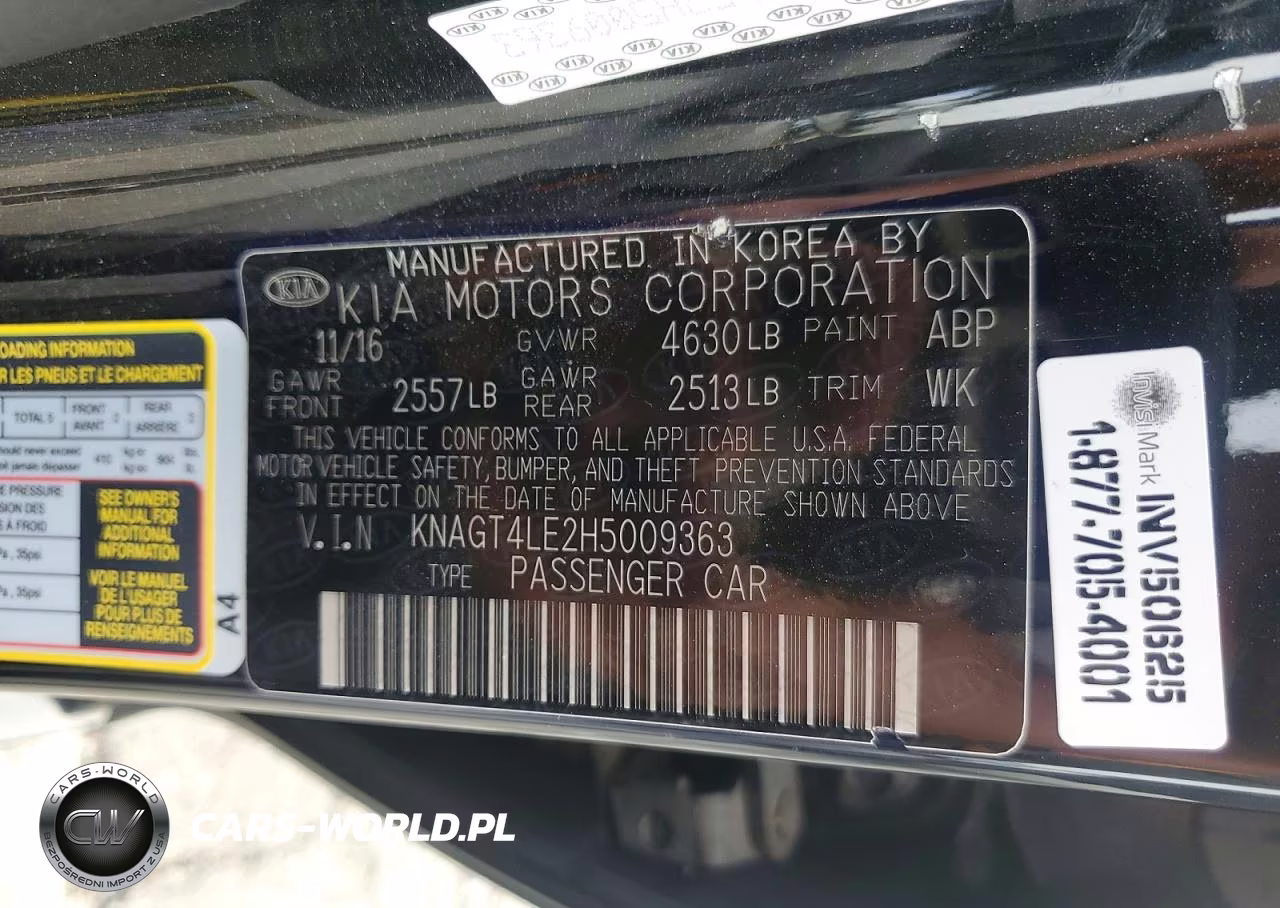 2017 Kia Optima Hybrid VIN:KNAGT4LE2H5009363 - 12