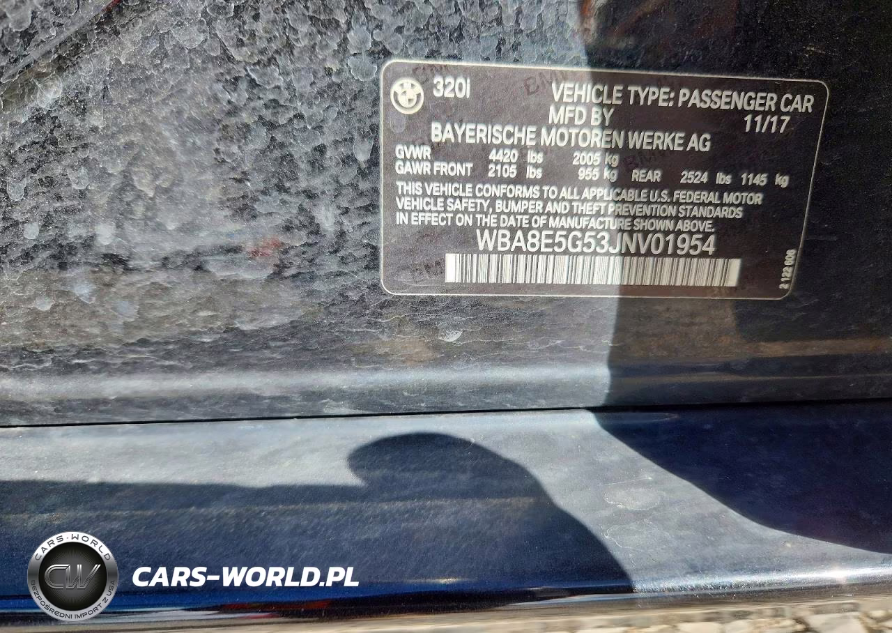 2018 BMW 320 Xi VIN:WBA8E5G53JNV01954 - 12