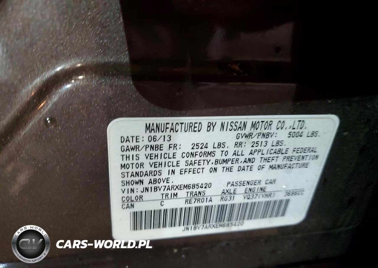 2014 Infiniti Q50 Base VIN:JN1BV7ARXEM685420 - 12