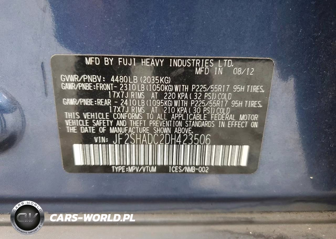 2013 Subaru Forester 2.5X Premium VIN:JF2SHADC2DH423506 - 13