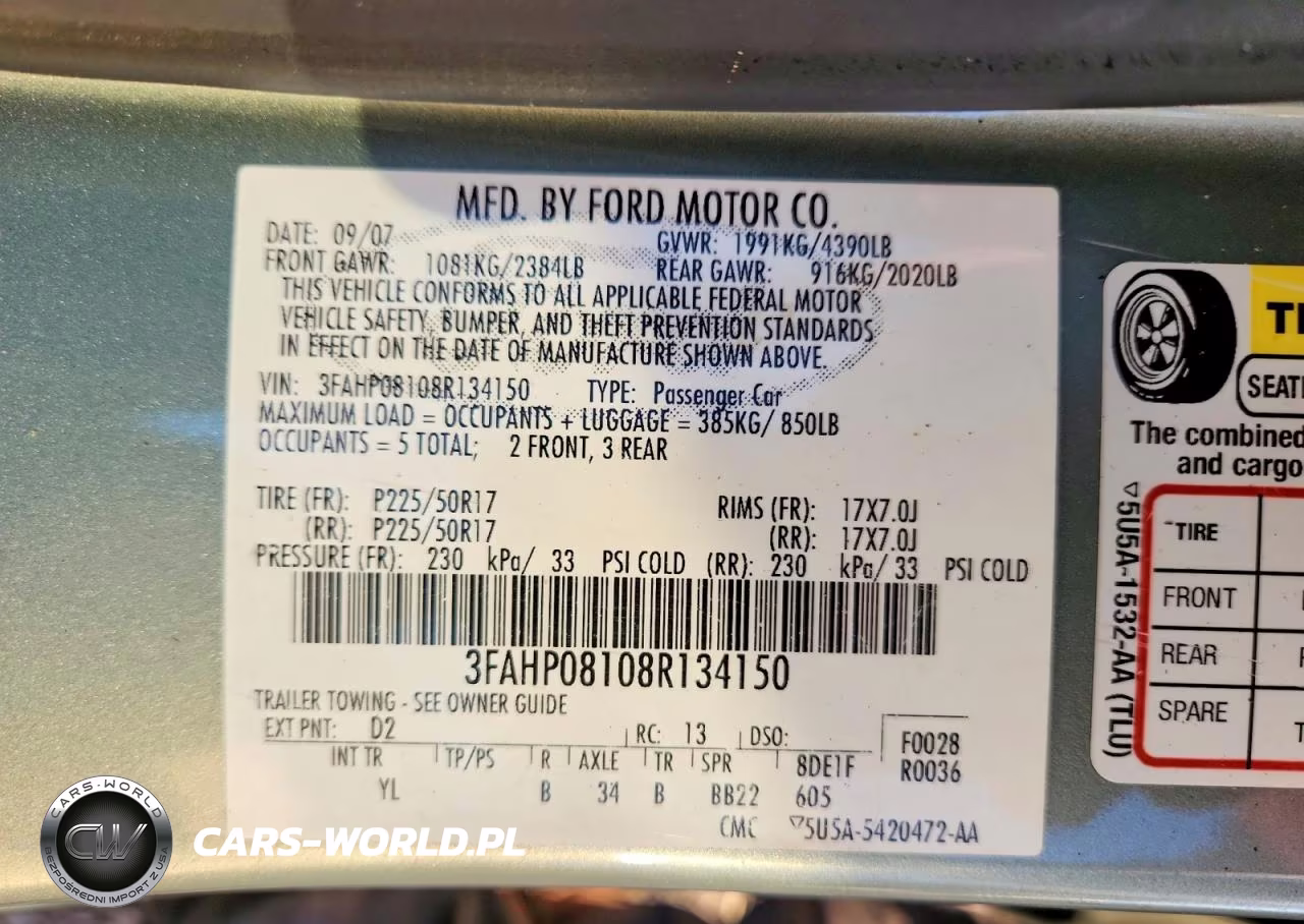 2008 Ford Fusion Sel VIN:3FAHP08108R134150 - 13
