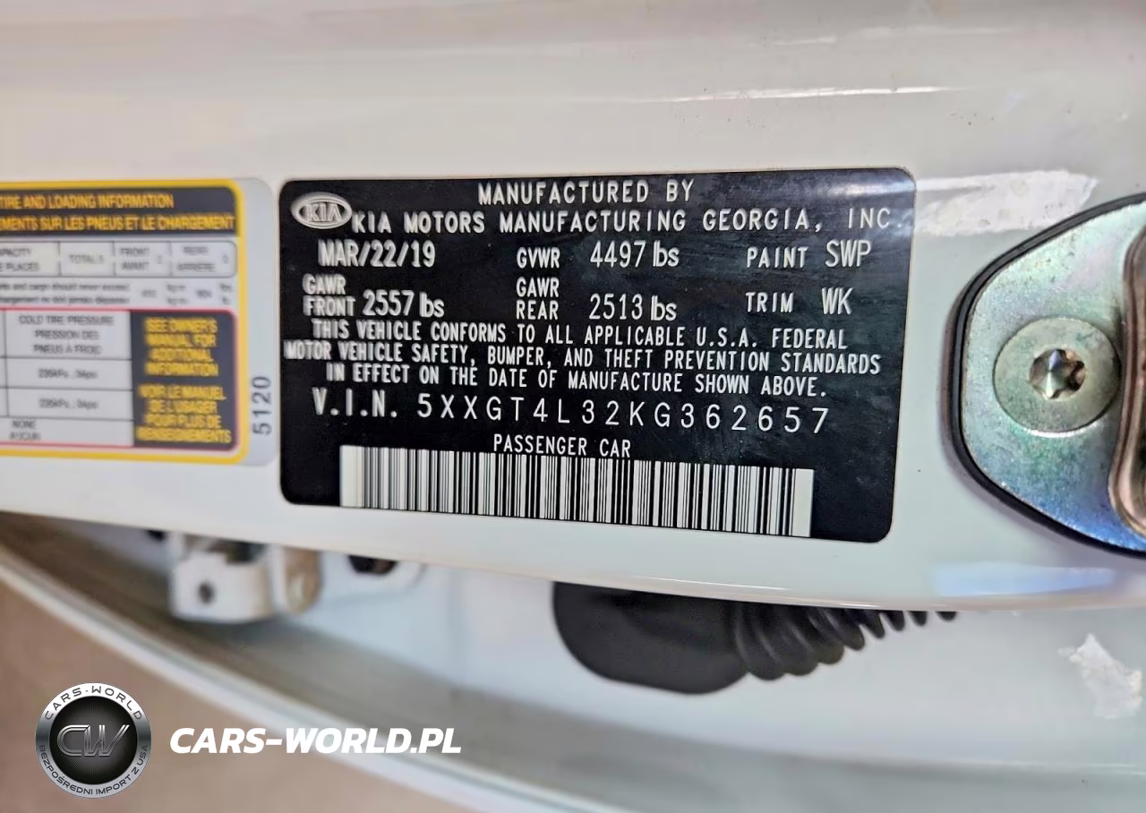 2019 Kia Optima Lx VIN:5XXGT4L32KG362657 - 13