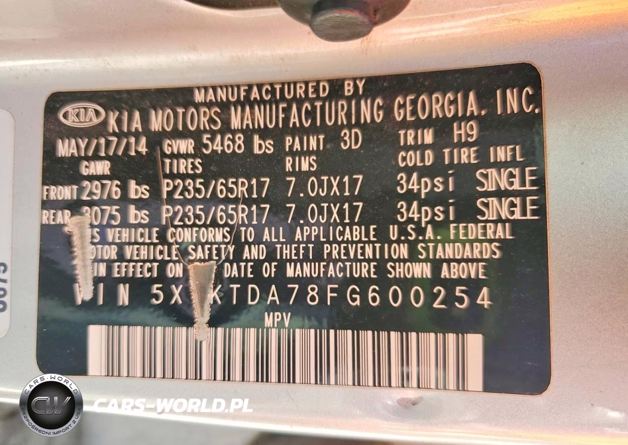 2015 Kia Sorento Lx VIN:5XYKTDA78FG600254 - 13