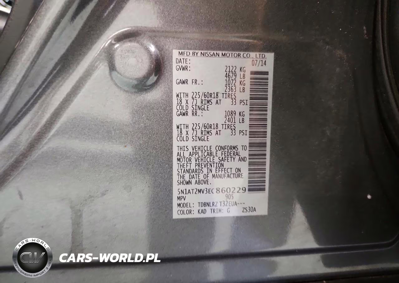 2014 Nissan Rogue Sl VIN:5N1AT2MV3EC860229 - 13