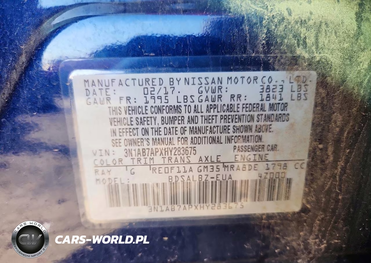 2017 Nissan Sentra S VIN:3N1AB7APXHY283675 - 13