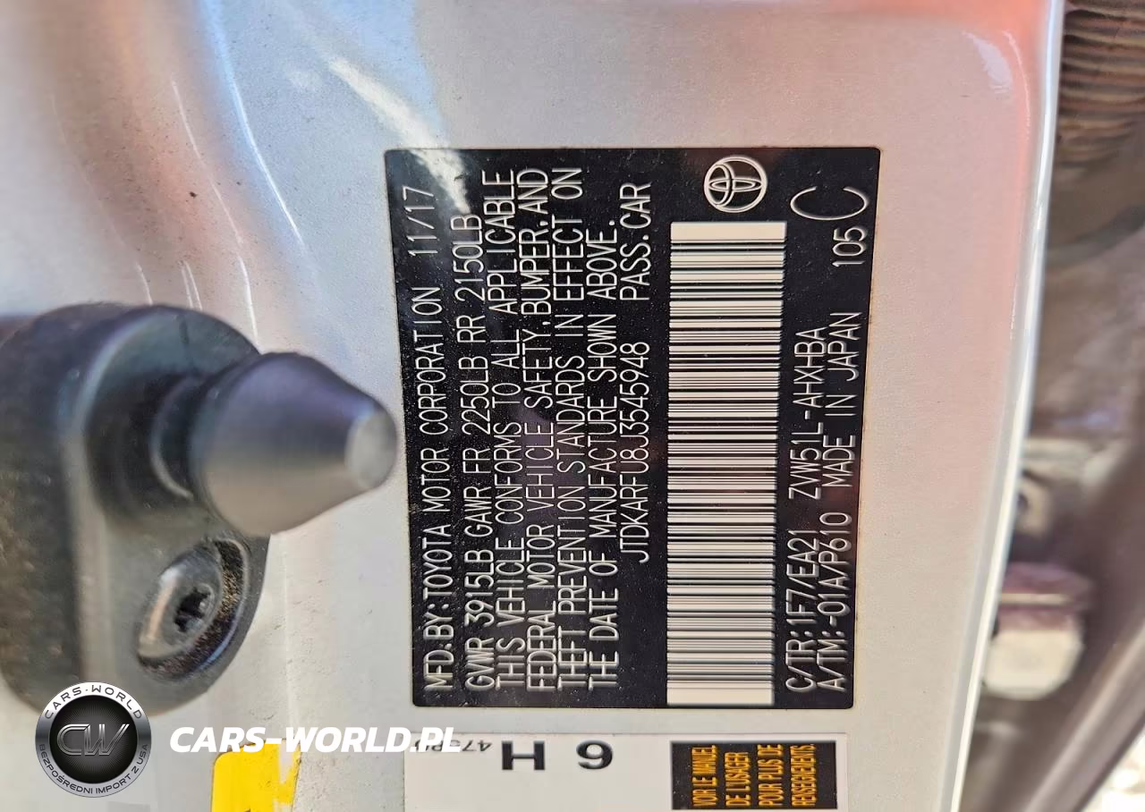 TOYOTA PRIUS VIN:JTDKARFU8J3545948 - 12