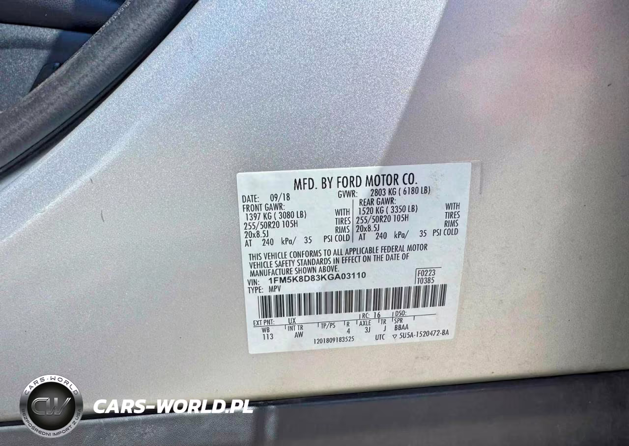 2019 Ford Explorer Xlt VIN:1FM5K8D83KGA03110 - 10