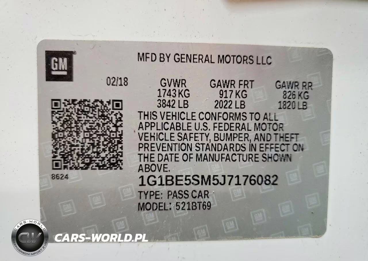 2018 Chevrolet Cruze Lt VIN:1G1BE5SM5J7176082 - 12