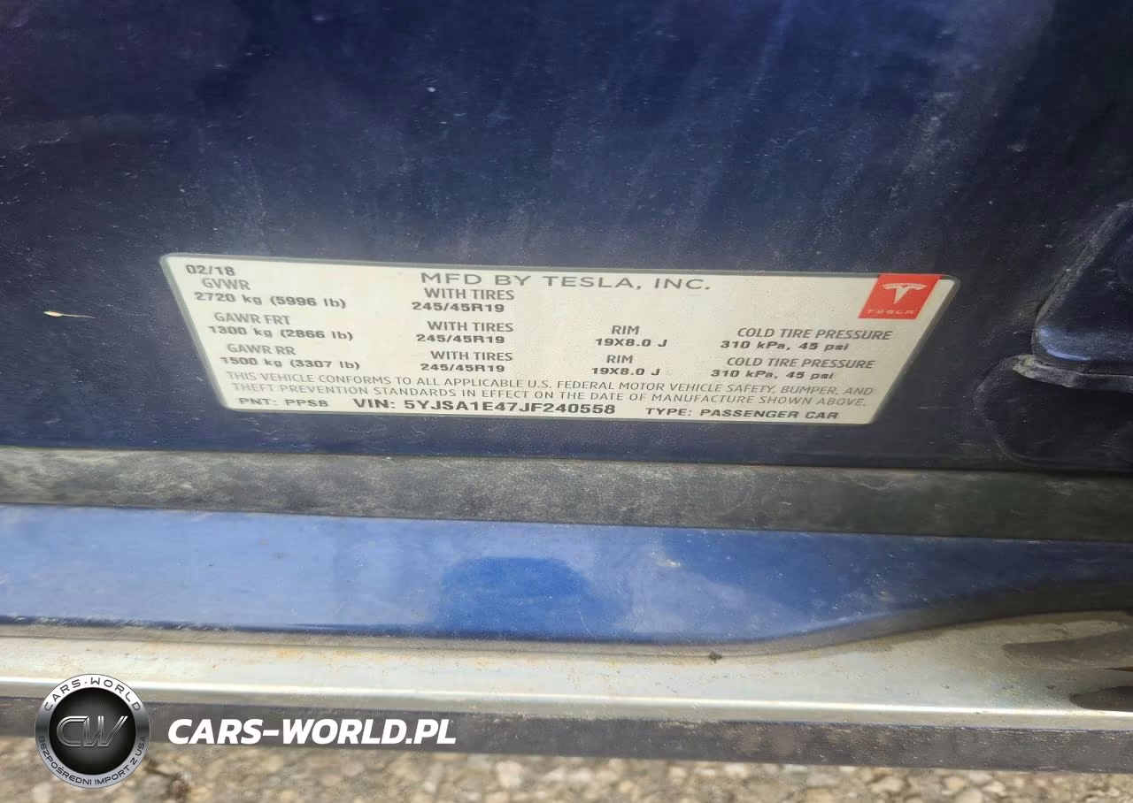 2018 Tesla Model S VIN:5YJSA1E47JF240558 - 12