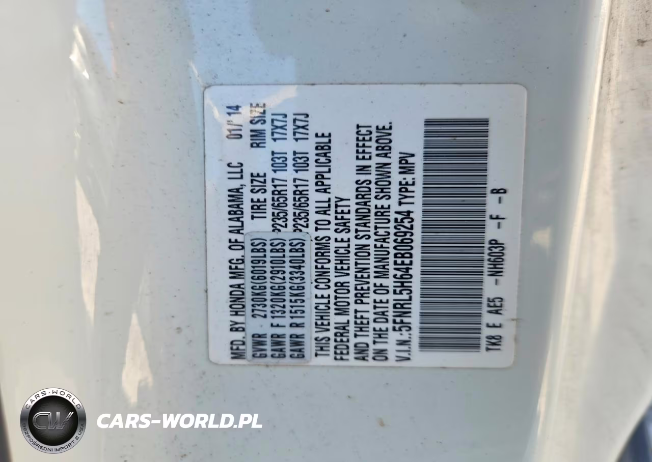 2014 Honda Odyssey Exl VIN:5FNRL5H64EB069254 - 13
