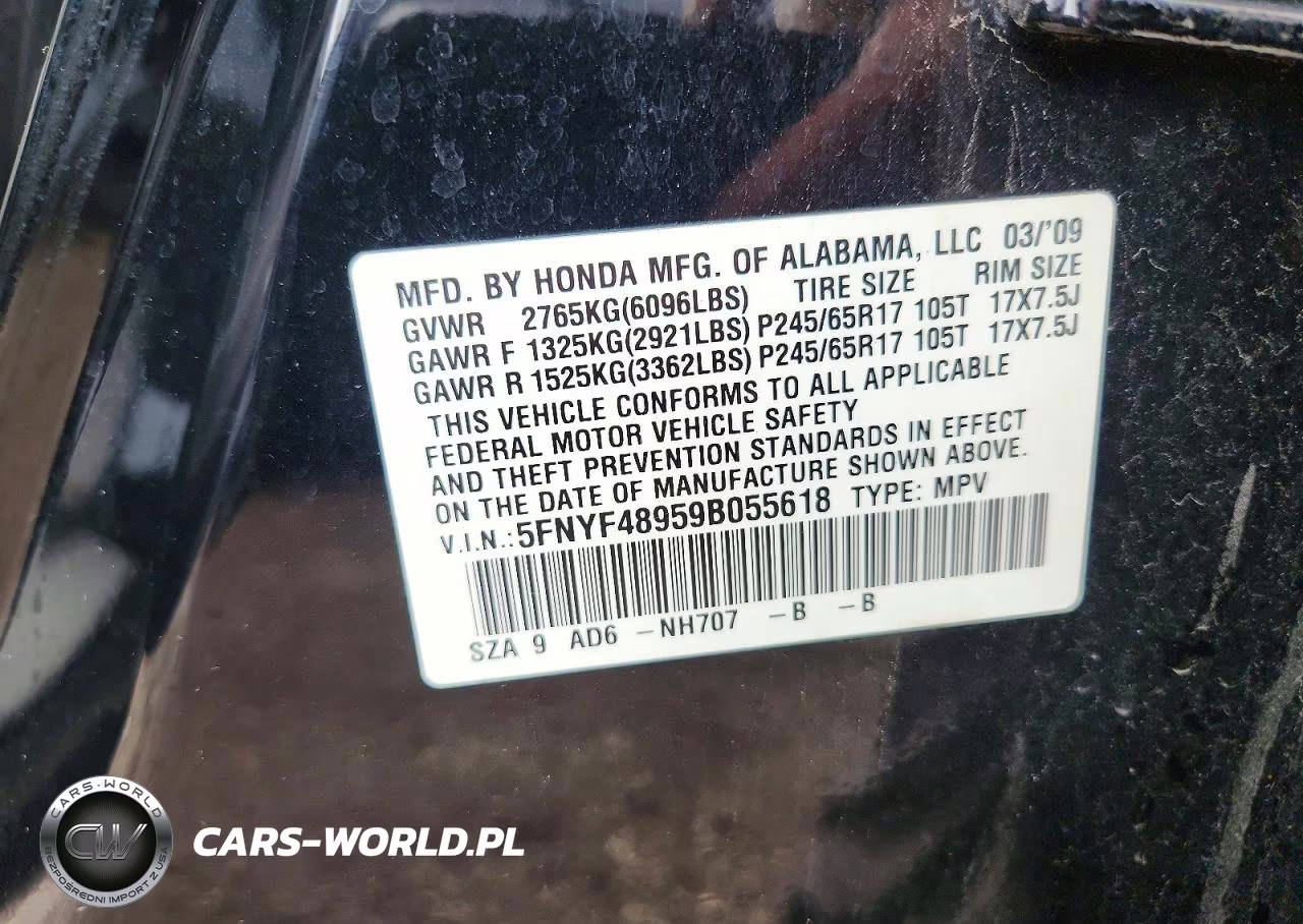 2009 Honda Pilot Touring VIN:5FNYF48959B055618 - 12