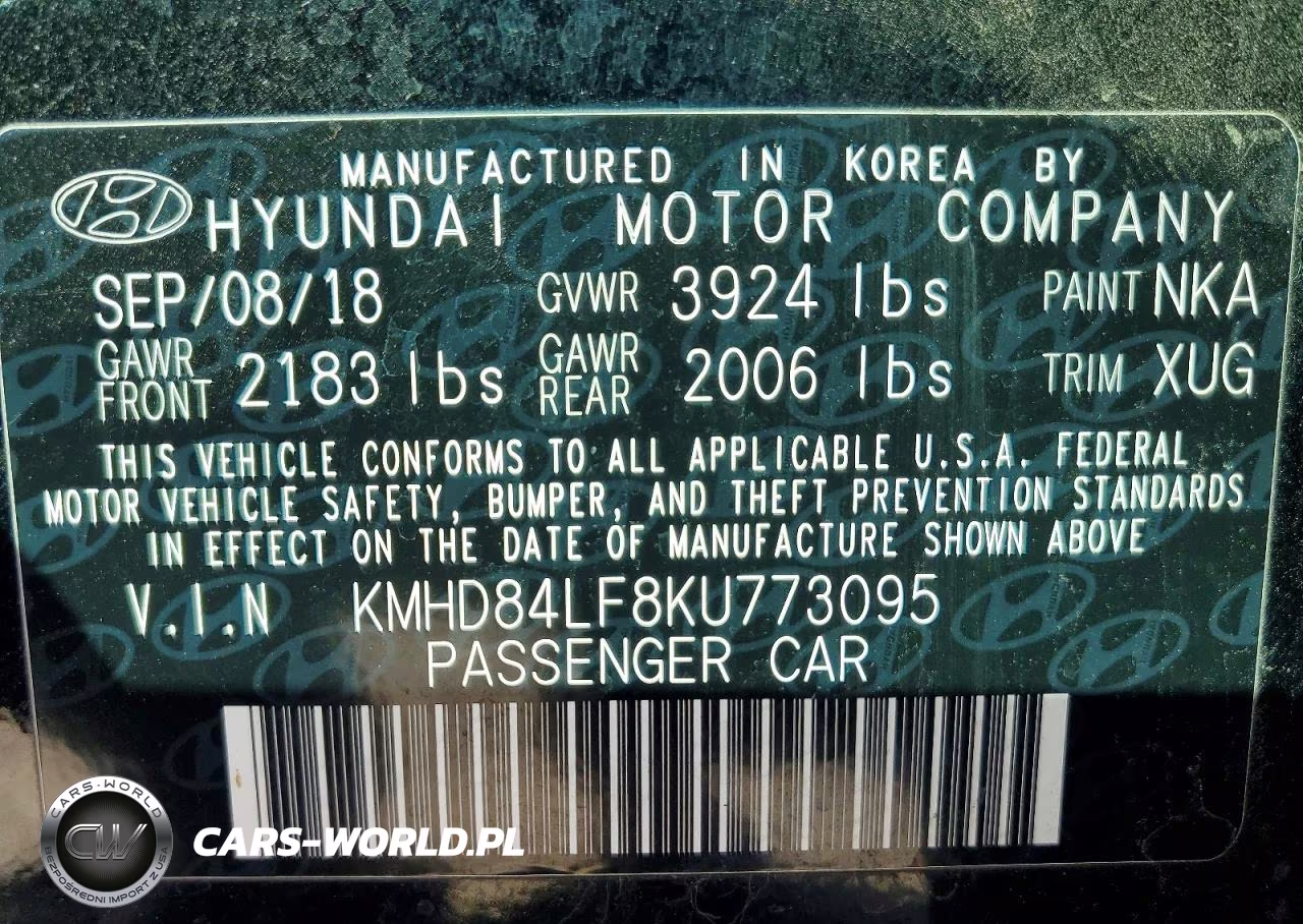 2019 Hyundai Elantra Sel VIN:KMHD84LF8KU773095 - 13