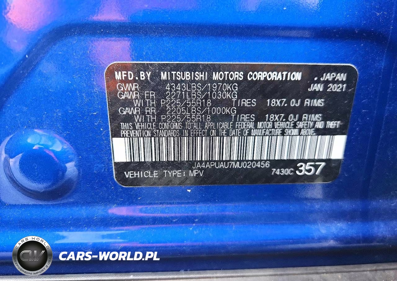 2021 Mitsubishi Outlander Sport Es VIN:JA4APUAU7MU020456 - 14