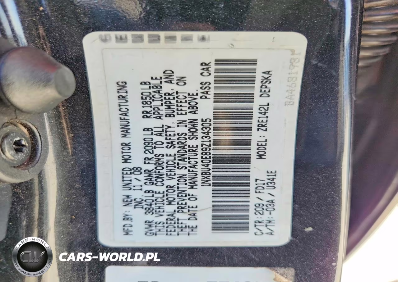 2009 Toyota Corolla S VIN:1NXBU40E89Z134305 - 12