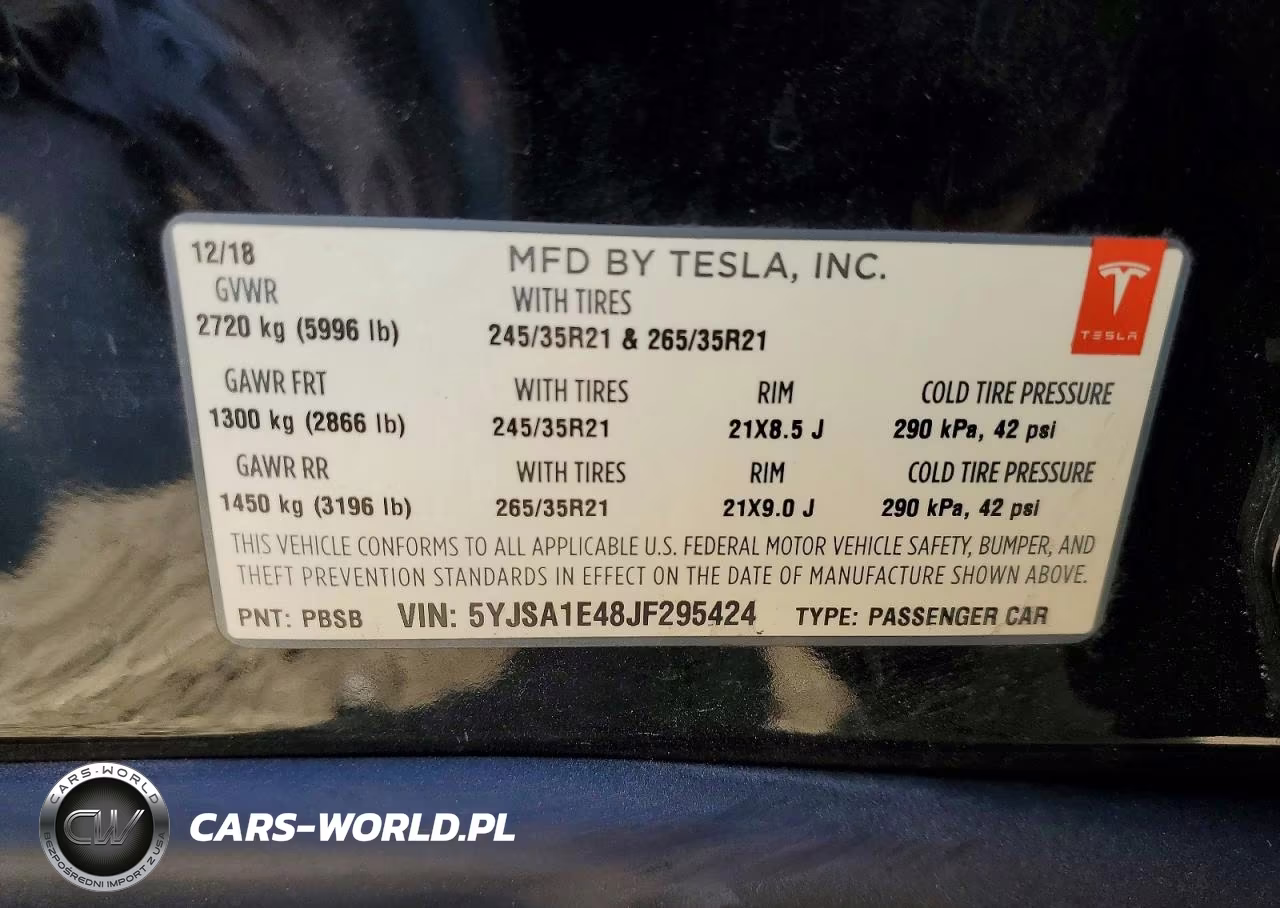 2018 Tesla Model S VIN:5YJSA1E48JF295424 - 13