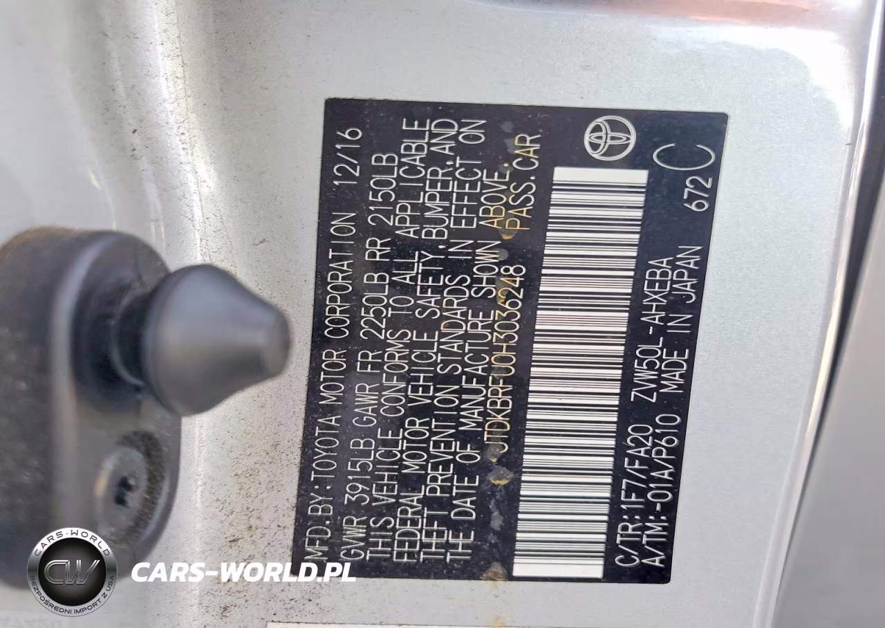 2017 Toyota Prius Two VIN:JTDKBRFU0H3036248 - 12