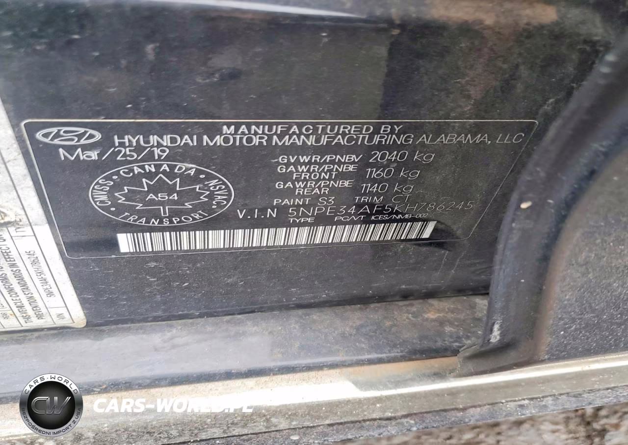 2019 Hyundai Sonata Sel VIN:5NPE34AF5KH786245 - 12