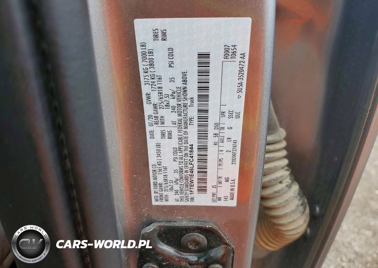 2020 Ford F150 Supercrew VIN:1FTEW1E46LFC41844 - 12