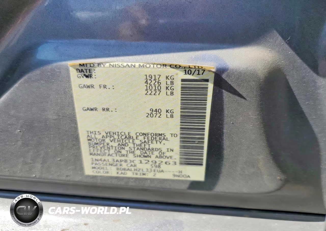 2018 Nissan Altima 2.5 Sr VIN:1N4AL3AP8JC129263 - 13