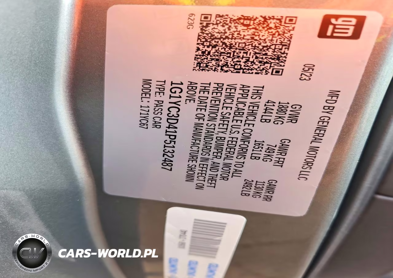 2023 Chevrolet Corvette Stingray 3Lt VIN:1G1YC3D41P5132487 - 12