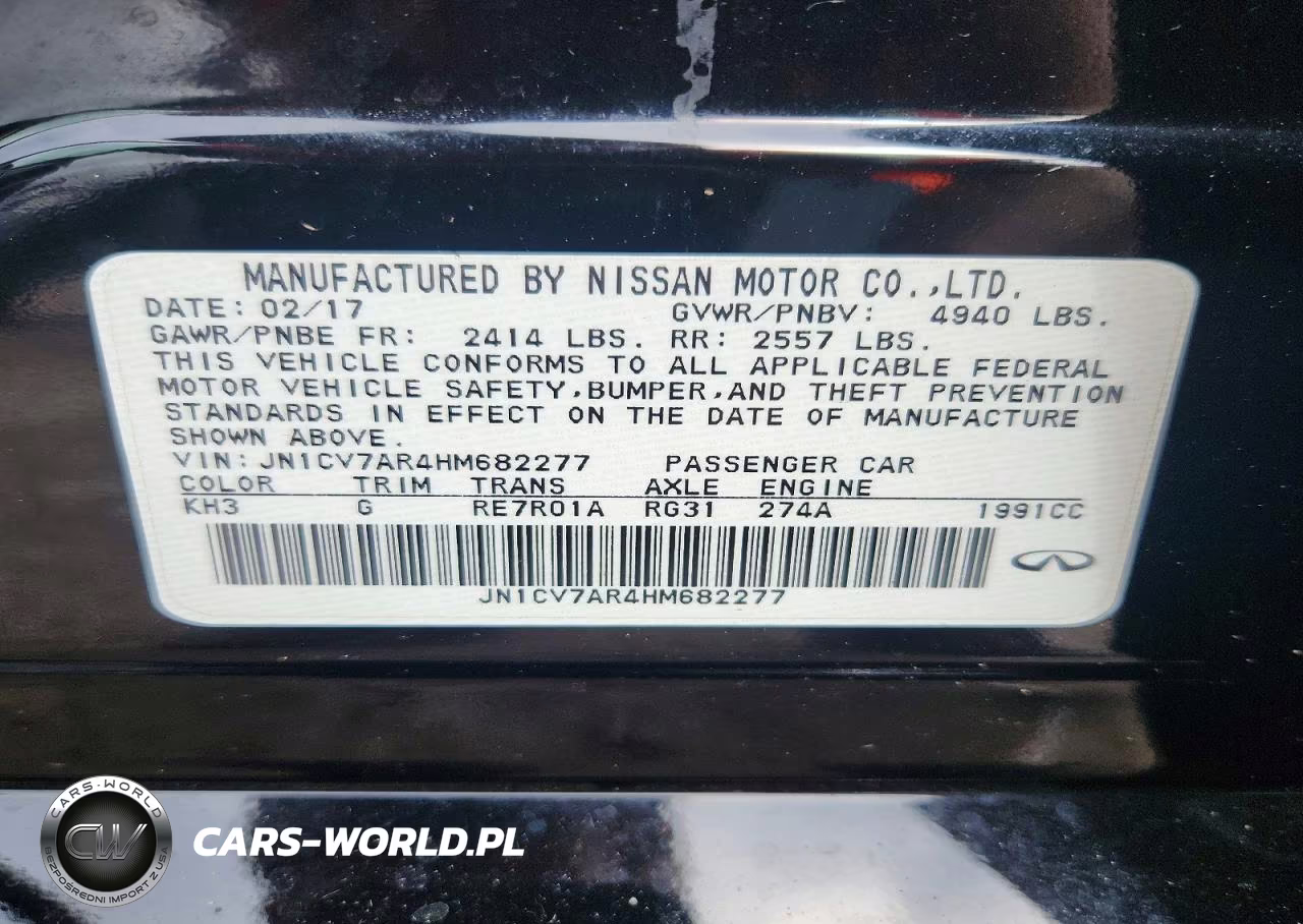 2017 Infiniti Q50 2.0T VIN:JN1CV7AR4HM682277 - 12